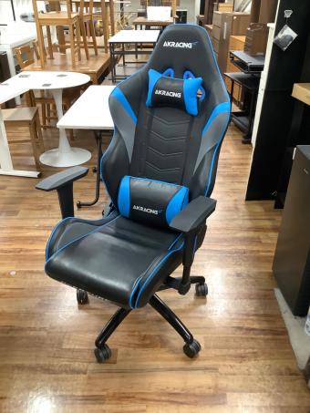 AK Racing (エーケーレーシング) ゲーミングチェア ブラック×ブルー