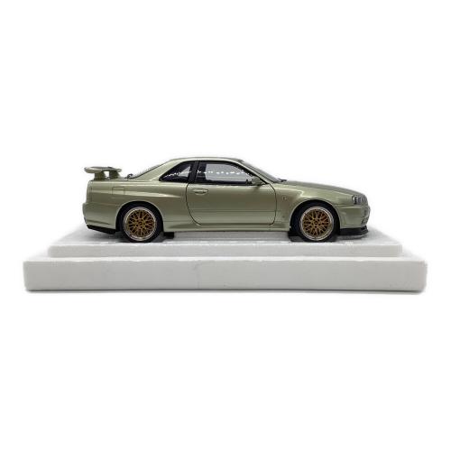 AUTOart (オートアート) NISSAN SKYLINE GT-R (R34) V-SPⅡ モデルカー Vスペック II ニュル BBS LM ホイール・バージョン ミレニアムジェイド