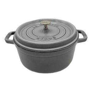 Staub (ストウブ) ホーロー鍋 SIZE 24cm グレー ピコ・ココット・ラウンド