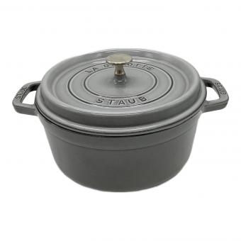 Staub (ストウブ) ホーロー鍋 SIZE 24cm グレー ピコ・ココット・ラウンド
