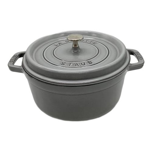 Staub (ストウブ) ホーロー鍋 SIZE 24cm グレー ピコ・ココット・ラウンド