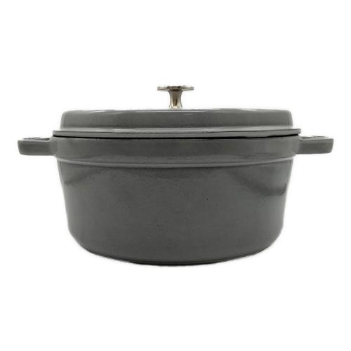 Staub (ストウブ) ホーロー鍋 SIZE 24cm グレー ピコ・ココット・ラウンド