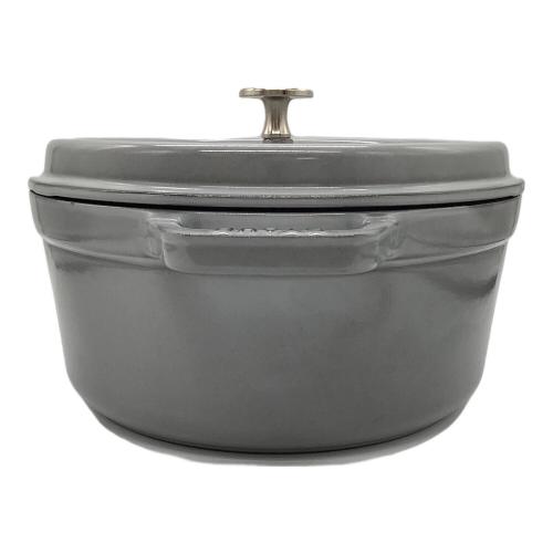 Staub (ストウブ) ホーロー鍋 SIZE 24cm グレー ピコ・ココット・ラウンド