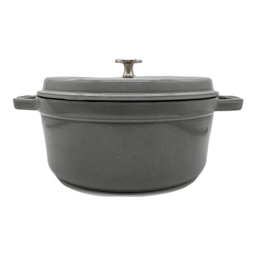 Staub (ストウブ) ホーロー鍋 SIZE 24cm グレー ピコ・ココット・ラウンド