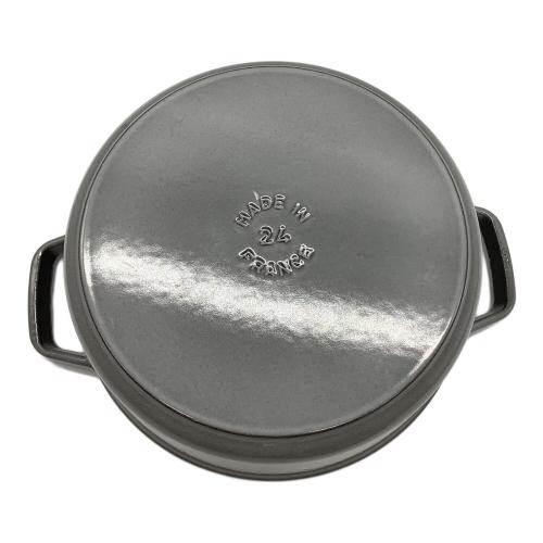 Staub (ストウブ) ホーロー鍋 SIZE 24cm グレー ピコ・ココット・ラウンド