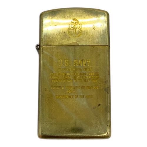 ZIPPO (ジッポ) オイルライター 1992年製 アメリカ海軍  USN 第7艦隊 スリムタイプ