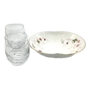 Wedgwood (ウェッジウッド) ボウル＆ペアグラスセット ワイルドストロベリー