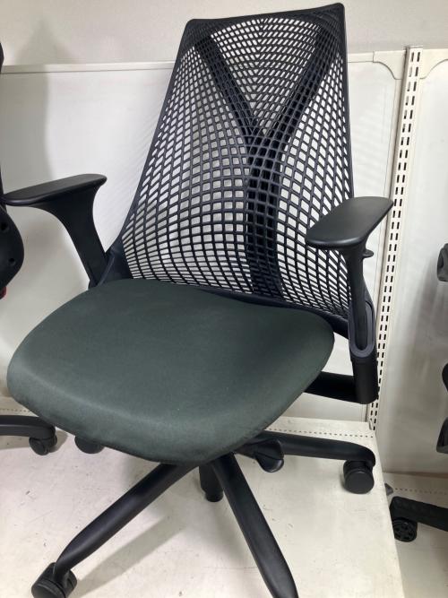 Herman Miller (ハーマンミラー) セイルチェア AS1YA23HA-1442 ブラック×グリーン Suspension Mid-Back