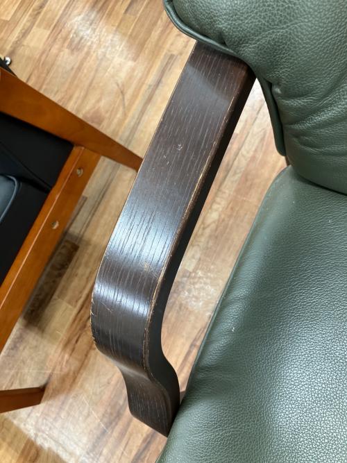 冨士ファニチア (フジファニチア) 1人掛けソファー X1180Z オットマン付 グリーン×ブラウン