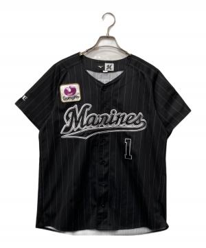 千葉ロッテマリーンズ (チバロッテマリーンズ) MIZUNO (ミズノ) 野球ユニフォーム ブラック サイズ:M