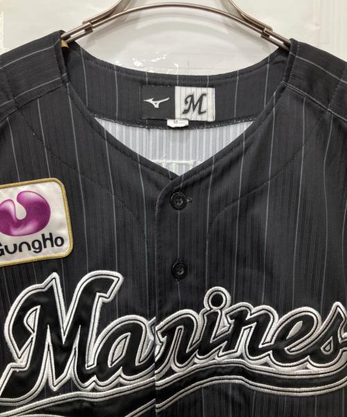 千葉ロッテマリーンズ (チバロッテマリーンズ) MIZUNO (ミズノ) 野球ユニフォーム ブラック サイズ:M