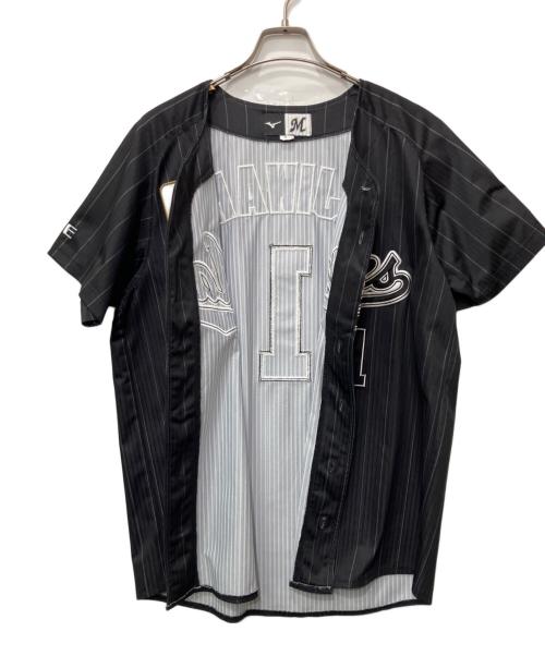 千葉ロッテマリーンズ (チバロッテマリーンズ) MIZUNO (ミズノ) 野球ユニフォーム ブラック サイズ:M