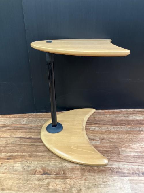 Ekornes (エコーネス) サイドテーブル 半月型パソコンデスク ブラウン