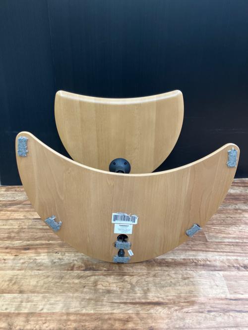 Ekornes (エコーネス) サイドテーブル 半月型パソコンデスク ブラウン