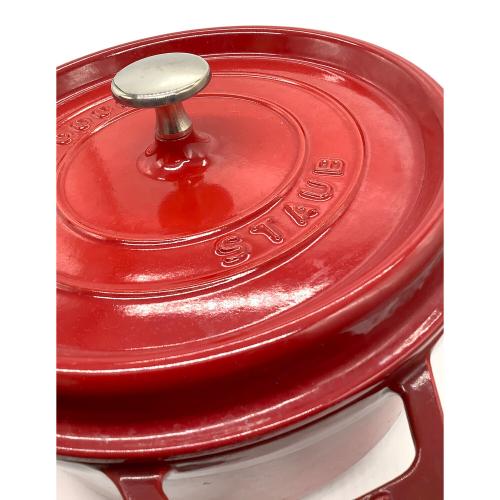 Staub (ストウブ) 両手鍋 24cm レッド ピコ・ココット ラウンド