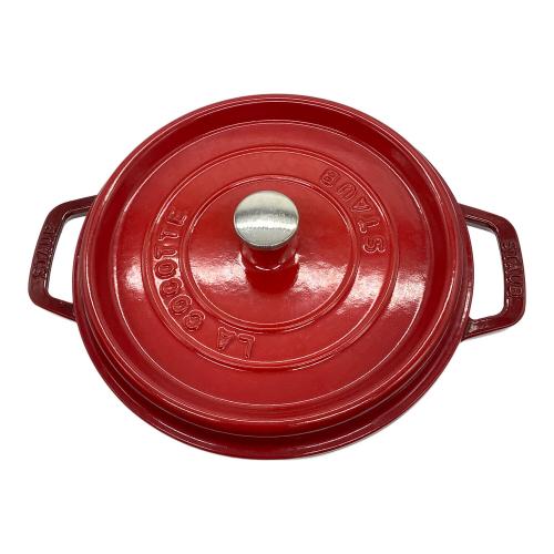 Staub (ストウブ) 両手鍋 24cm レッド ピコ・ココット ラウンド