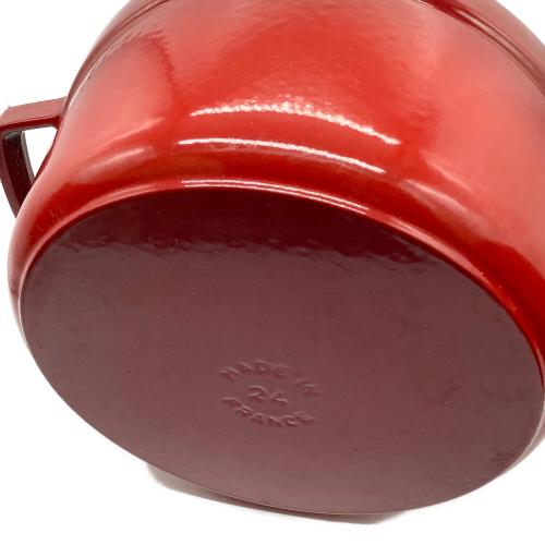 Staub (ストウブ) 両手鍋 24cm レッド ピコ・ココット ラウンド