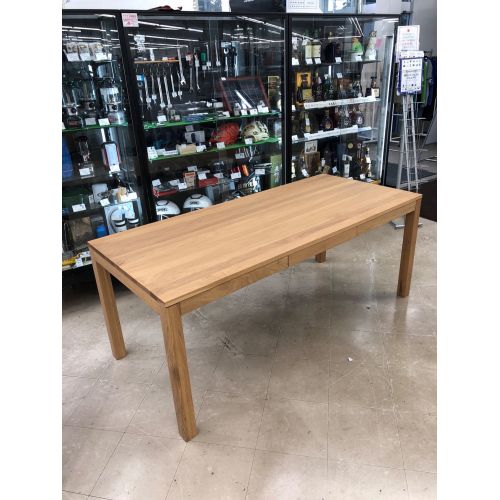 無印良品 (ムジルシリョウヒン) 木製テーブル（引出付）オーク材 ダイニングテーブル 幅180㎝