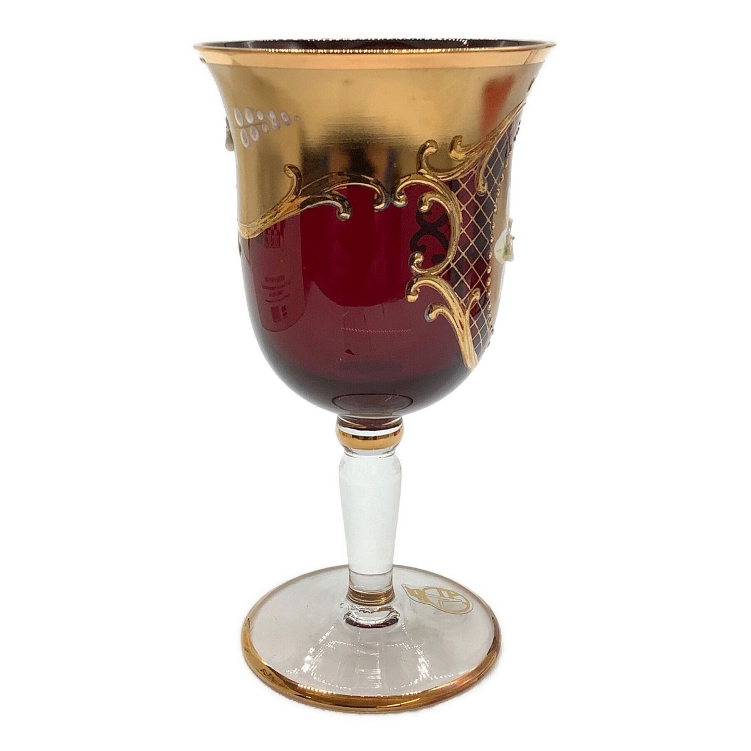 カワうー特価』 ヴェネツィアングラス MURANO GLASS ワイングラス 6