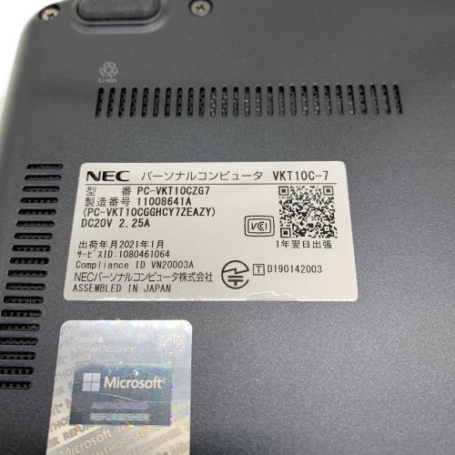 NEC (エヌイーシー) VersaPro PC-VKT10CZG7 12.5インチ Windows11 HOME Core i5 CPU:第10世代 メモリ:8GB SSD:256GB(NVMe) ■