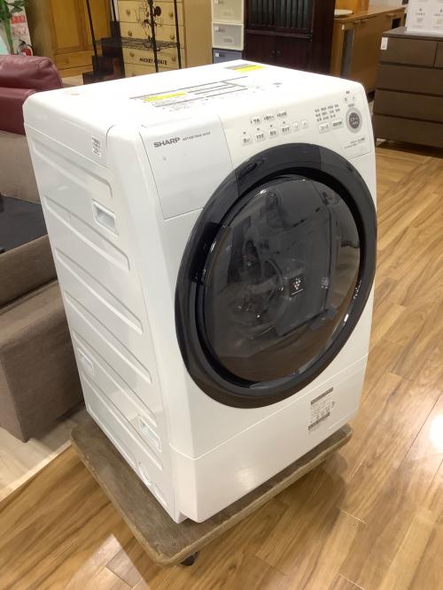 SHARP (シャープ) ドラム式洗濯乾燥機 7.0kg 3.5kg ES-S7F-WR 2021年製 クリーニング済 50Hz／60Hz