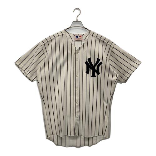 asics (アシックス) ベースボールシャツ メンズ SIZE XL ホワイト×ネイビー