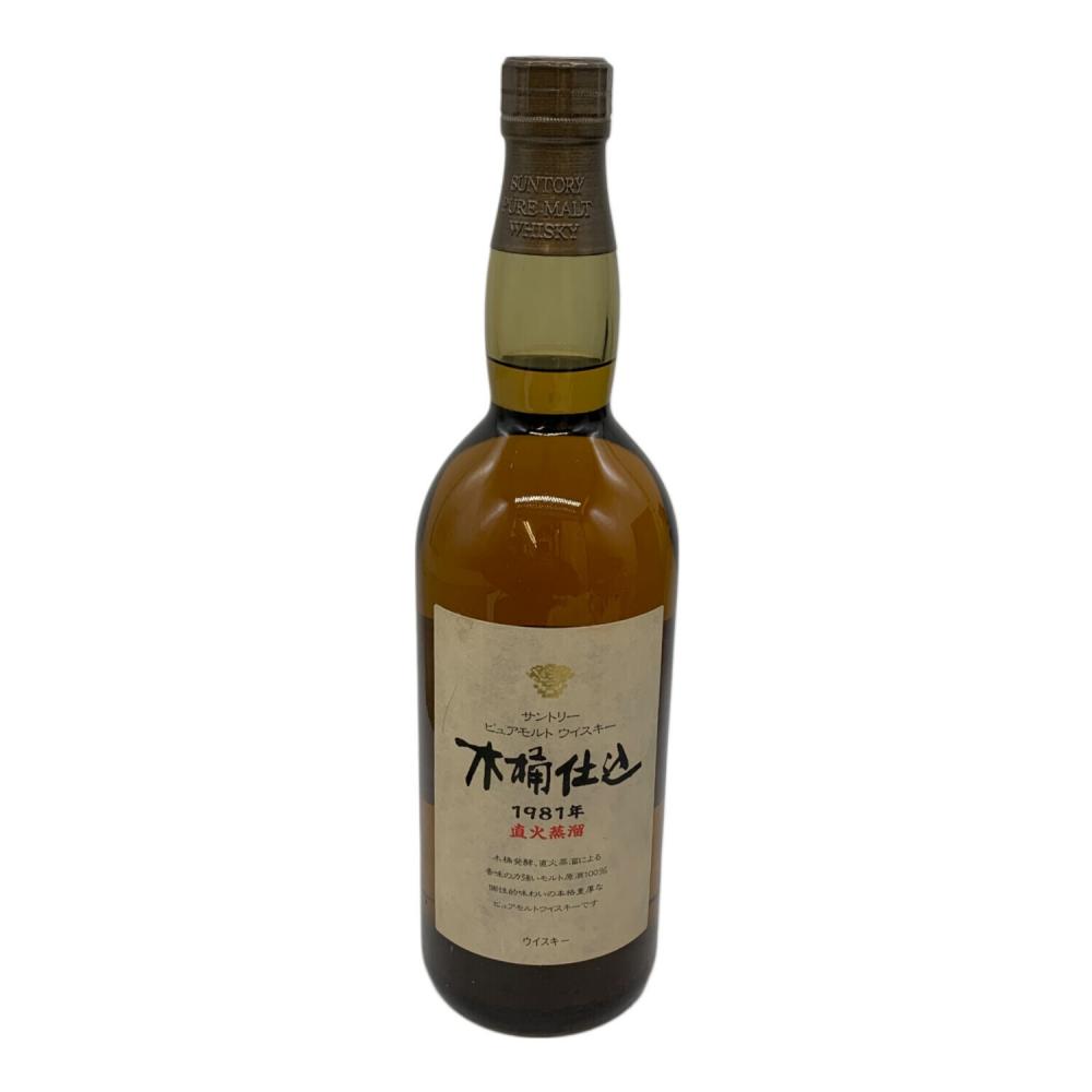 ★未開栓 サントリー ピュアモルト ウィスキー 木桶仕込 1981 750ml サントリー ウィスキー 750ml ピュアモルト 木桶仕込 1981 未開封
