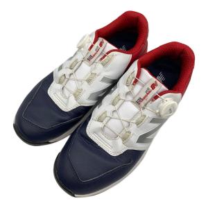 NEW BALANCE (ニューバランス) ゴルフシューズ メンズ SIZE 25.5cm ホワイト×ネイビー UGBS996T