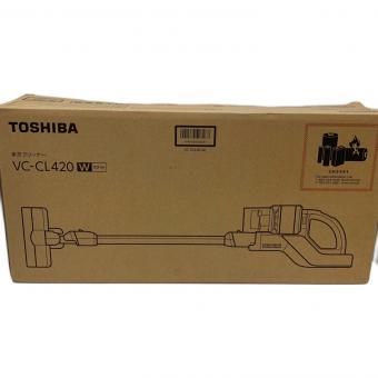 TOSHIBA (トウシバ) スティッククリーナー ホワイト VC-CL420 2020年製 程度S(未使用品) 純正バッテリー 未使用品