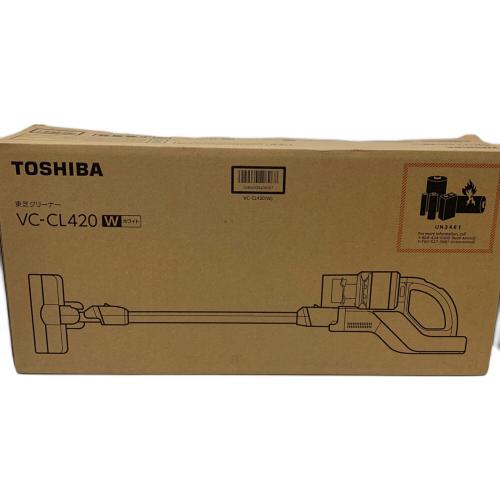 TOSHIBA (トウシバ) スティッククリーナー ホワイト VC-CL420 2020年製 程度S(未使用品) 純正バッテリー 未使用品
