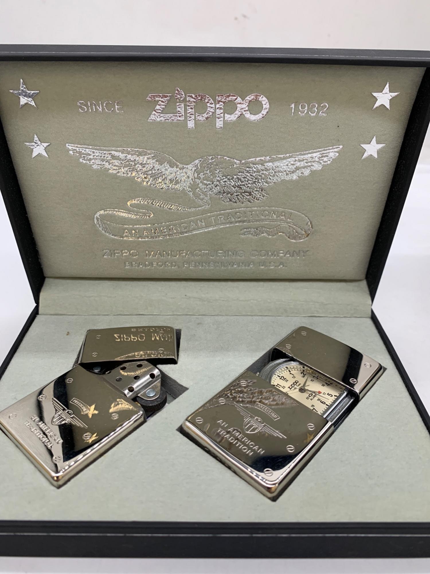 ZIPPO (ジッポ) オイルライター 時計付き A 04 AN amerin traditional