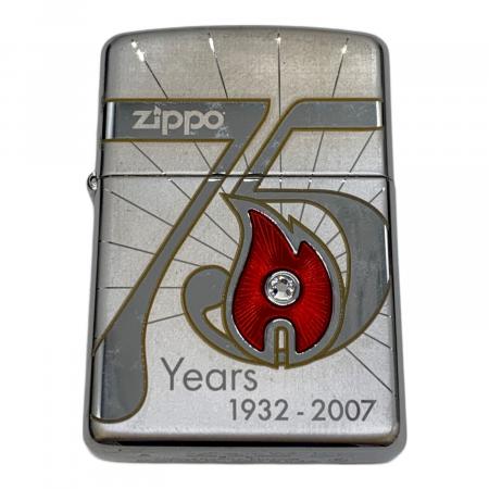 新品 : Zippo オイルライター ZIPPO (ジッポ) オイルライター 75years A 2007 箱付き 変色