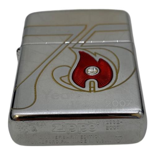 ZIPPO (ジッポ) オイルライター 75years A 2007 箱付き 変色