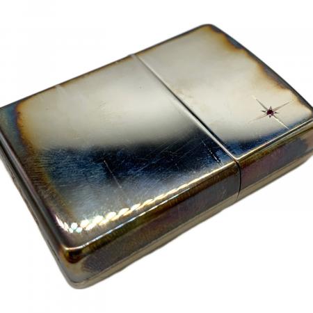 ZIPPO (ジッポ) オイルライター 天然石 変色 スターリングシルバー 