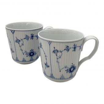 ROYAL COPENHAGEN (ロイヤル・コペンハーゲン) マグカップ ブルーフルーテッド・プレイン 2Pセット