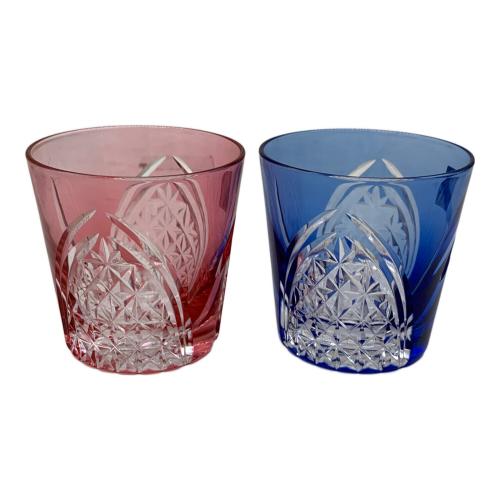 KAGAMI CRYSTAL (カガミクリスタル) 江戸切子 冷酒杯 TPS481-2782AB 2Pセット