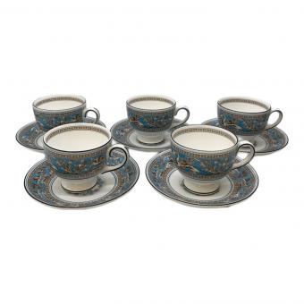 Wedgwood (ウェッジウッド) カップ&ソーサー 133 フロレンティーン・ターコイズ 5Pセット