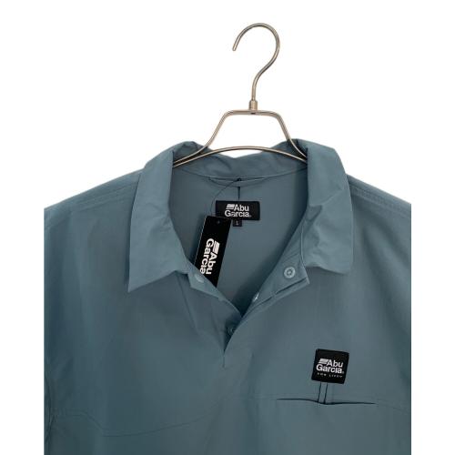 Abu Garcia (アブガルシア) ウォーターレジスタント フィッシングポロ メンズ SIZE L ブルーグレー