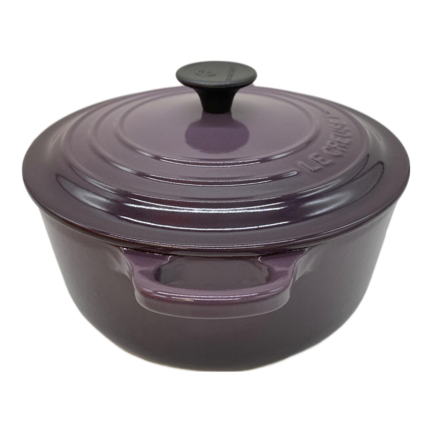 LE CREUSET (ルクルーゼ) 両手鍋 カシス 未使用品 ココット・ロンド