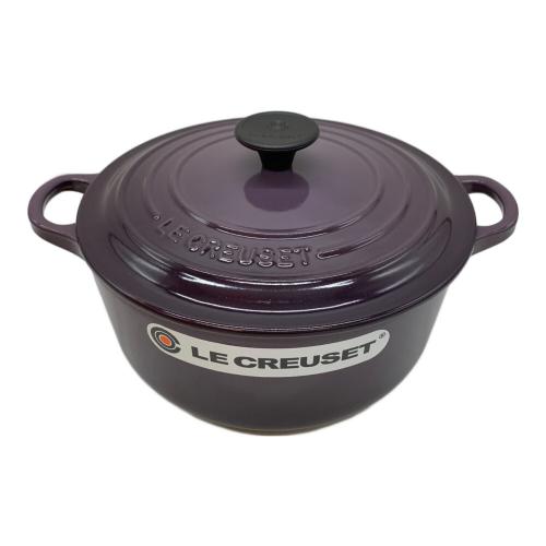 LE CREUSET (ルクルーゼ) 両手鍋 カシス 未使用品 ココット・ロンド
