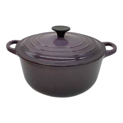 LE CREUSET (ルクルーゼ) 両手鍋 カシス 未使用品 ココット・ロンド