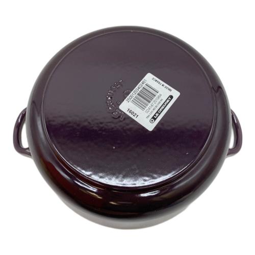 LE CREUSET (ルクルーゼ) 両手鍋 カシス 未使用品 ココット・ロンド