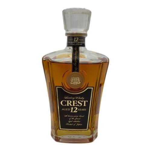 美品　サントリーウイスキー　クレスト12年　陶器ボトル　未開封 サントリー ウィスキー 700ml クレスト 12年 未開封｜トレファク
