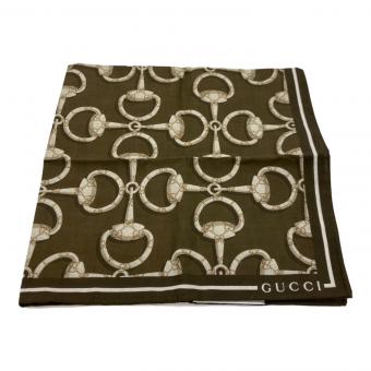 GUCCI (グッチ) 日本限定 ホースビット プリント コットン ハンカチ 790554 4G105 2564