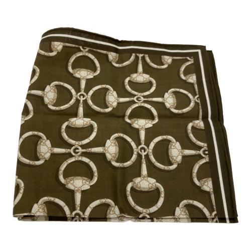 GUCCI (グッチ) 日本限定 ホースビット プリント コットン ハンカチ 790554 4G105 2564