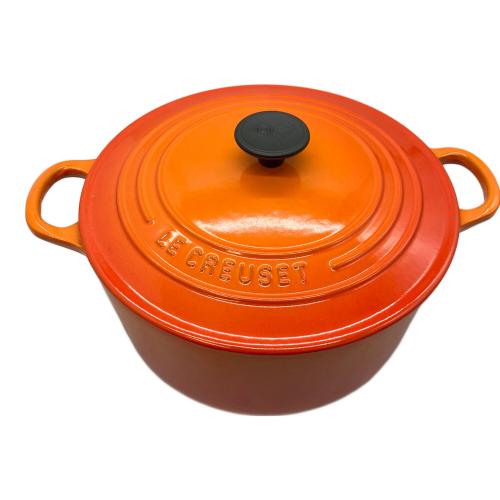 LE CREUSET (ルクルーゼ) 両手鍋 オレンジ