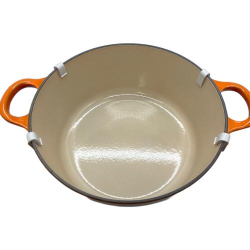 LE CREUSET (ルクルーゼ) 両手鍋 オレンジ
