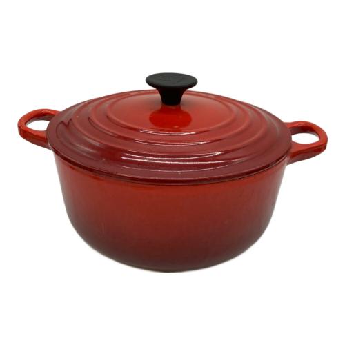 LE CREUSET (ルクルーゼ) 鍋 SIZE 20 レッド ココット・ロンド