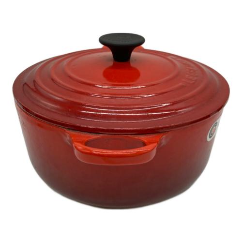LE CREUSET (ルクルーゼ) 鍋 SIZE 20 レッド ココット・ロンド
