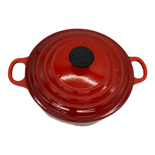 LE CREUSET (ルクルーゼ) 鍋 SIZE 20 レッド ココット・ロンド